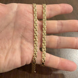 14k Yellow Gold 17.2g Ladies 5.5mm Fancy Geometric Link Necklace Italy 17"