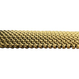 14k Yellow Gold 40.7g Thick Wide 20mm Mesh Link Bracelet Italy 7.25"