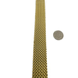 14k Yellow Gold 40.7g Thick Wide 20mm Mesh Link Bracelet Italy 7.25"