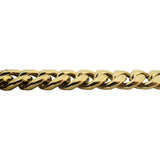 14k Yellow Gold 22.4g Semi Solid 9.5mm Men's Cuban Link Bracelet Italy 8.5"
