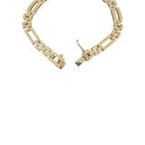 14k Yellow Gold 15.8g Vintage Ladies 7mm Fancy Panther Link Bracelet Italy 7.25"
