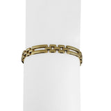 14k Yellow Gold 15.8g Vintage Ladies 7mm Fancy Panther Link Bracelet Italy 7.25"