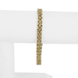 14k Yellow Gold 4.8g Hollow Diamond Cut 6mm Double Rope Bracelet 7.25"