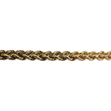 14k Yellow Gold 4.8g Hollow Diamond Cut 6mm Double Rope Bracelet 7.25"