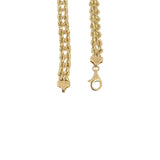 14k Yellow Gold 4.8g Hollow Diamond Cut 6mm Double Rope Bracelet 7.25"