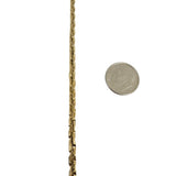 14k Yellow Gold 8g Vintage Men's 3.5mm Squared Rope Bracelet 8"