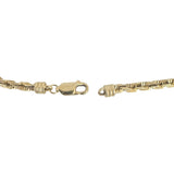 14k Yellow Gold 8g Vintage Men's 3.5mm Squared Rope Bracelet 8"