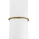 14k Yellow Gold 8g Vintage Men's 3.5mm Squared Rope Bracelet 8"