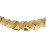 14k Yellow Gold 30.4g Vintage Graduated Fancy X Link Necklace 16"