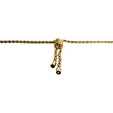 14k Yellow Gold 7g Hollow 2.5mm Lariat Tassel Rope Chain Necklace 20"