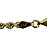 14k Yellow Gold 7g Hollow 2.5mm Lariat Tassel Rope Chain Necklace 20"