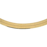 14k Yellow Gold 20.7g Solid Thick 7mm Herringbone Link Necklace Italy 18"