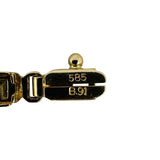 14k Yellow Gold 13.8g Vintage Graduated Greek Key Panel Link Necklace 17"