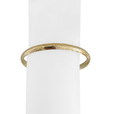 14k Yellow Gold 5.9g Hollow Light 6mm Striped Floral Bangle Bracelet 7.25"
