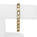 14k Yellow Gold 23.7g Men's Vintage 8.5mm Squared Curb Link Bracelet 8"