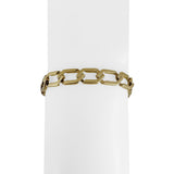 14k Yellow Gold 23.7g Men's Vintage 8.5mm Squared Curb Link Bracelet 8"