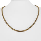 14k Yellow Gold 15.8g Vintage Solid Rounded Box Link Necklace 20.5"
