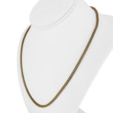 14k Yellow Gold 15.8g Vintage Solid Rounded Box Link Necklace 20.5"