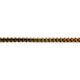 14k Yellow Gold 15.8g Vintage Solid Rounded Box Link Necklace 20.5"