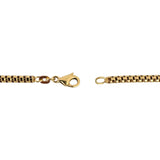14k Yellow Gold 15.8g Vintage Solid Rounded Box Link Necklace 20.5"