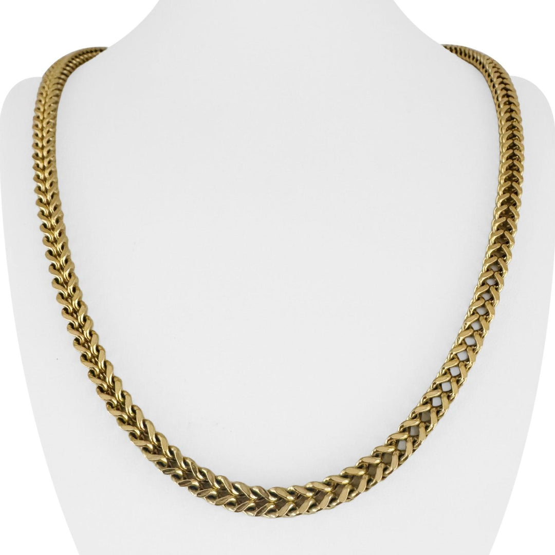 10k Yellow Gold 37.8g Men's Thick 6mm Franco Link Chain Necklace 24"