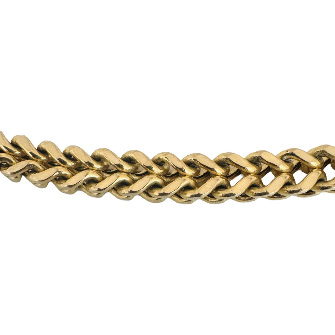 10k Yellow Gold 37.8g Men's Thick 6mm Franco Link Chain Necklace 24"