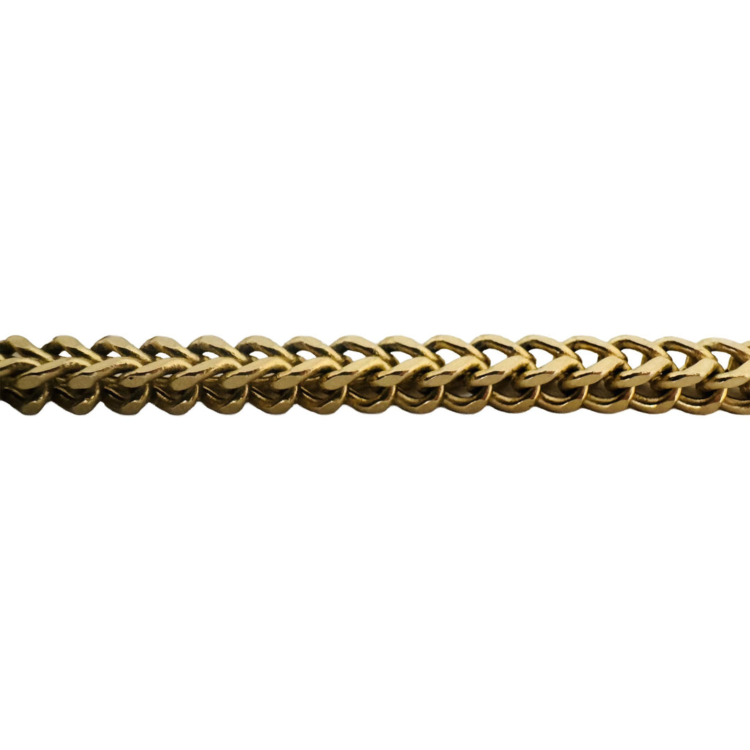 10k Yellow Gold 37.8g Men's Thick 6mm Franco Link Chain Necklace 24"