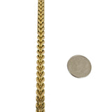 10k Yellow Gold 37.8g Men's Thick 6mm Franco Link Chain Necklace 24"