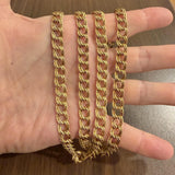 18k Yellow Gold 99g Solid Heavy Vintage Double Curb Link Necklace Italy 40"