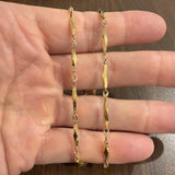 18k Yellow Gold 16g Vintage Ladies Solid Fancy Link Necklace 16"