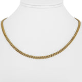 24k Pure Yellow Gold 29g Solid Heavy 3.5mm Curb Link Chain Necklace 17"