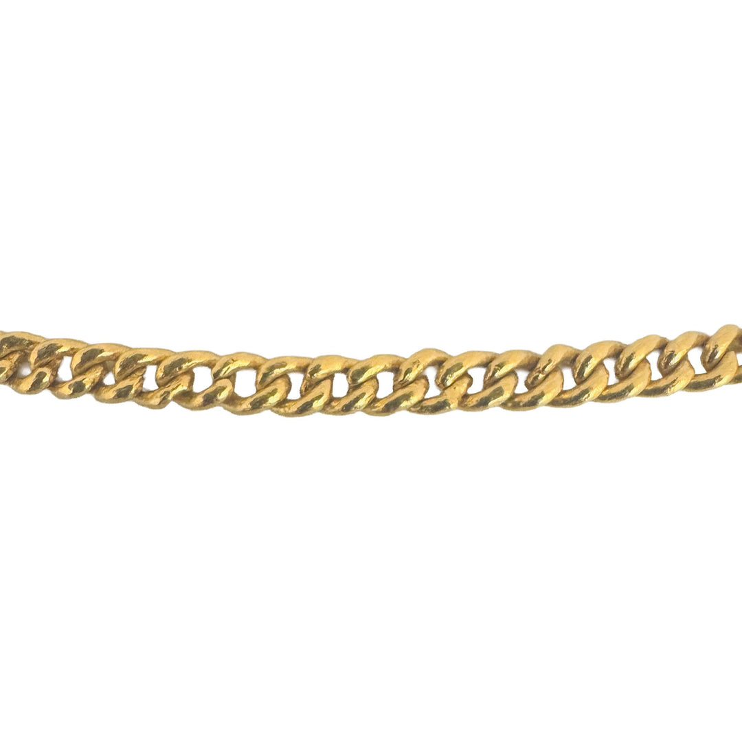 24k Pure Yellow Gold 29g Solid Heavy 3.5mm Curb Link Chain Necklace 17"