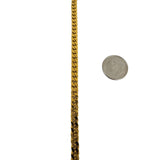 24k Pure Yellow Gold 16.2g Solid Curb Link Bracelet with Heart Charm 6.75"