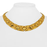 22k Yellow Gold 42.2g Ladies Fancy Link Graduated Link Necklace 16"