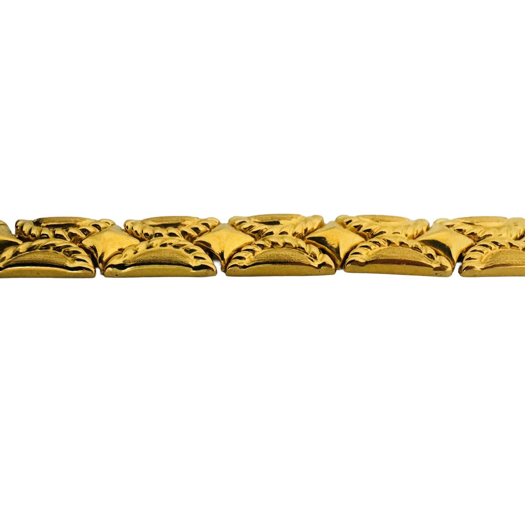 22k Yellow Gold 21.7g Ladies 10mm Fancy Link Bracelet 7"