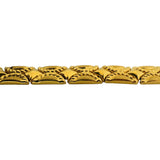 22k Yellow Gold 21.7g Ladies 10mm Fancy Link Bracelet 7"