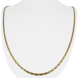 18k Yellow Gold 10.4g Vintage Solid Thin Fancy Closed Link Necklace Italy 27"