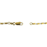 18k Yellow Gold 10.4g Vintage Solid Thin Fancy Closed Link Necklace Italy 27"
