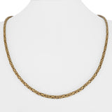 14k Yellow Gold 22g Solid Heavy 2.5mm Squared Byzantine Link Necklace 21"