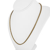 14k Yellow Gold 22g Solid Heavy 2.5mm Squared Byzantine Link Necklace 21"