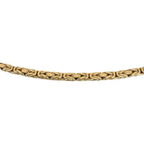 14k Yellow Gold 22g Solid Heavy 2.5mm Squared Byzantine Link Necklace 21"
