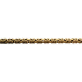 14k Yellow Gold 22g Solid Heavy 2.5mm Squared Byzantine Link Necklace 21"