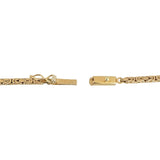 14k Yellow Gold 22g Solid Heavy 2.5mm Squared Byzantine Link Necklace 21"