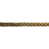 18k Yellow Gold 32g Heavy Cylinder Accordion 6mm Box Link Necklace Italy 16.5"
