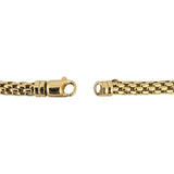 18k Yellow Gold 32g Heavy Cylinder Accordion 6mm Box Link Necklace Italy 16.5"