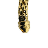 18k Yellow Gold 32g Heavy Cylinder Accordion 6mm Box Link Necklace Italy 16.5"