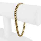 18k Yellow Gold 26.4g Solid Vintage 6mm Men's Cuban Link Bracelet Italy 8.25"
