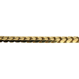 18k Yellow Gold 26.4g Solid Vintage 6mm Men's Cuban Link Bracelet Italy 8.25"