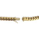 18k Yellow Gold 26.4g Solid Vintage 6mm Men's Cuban Link Bracelet Italy 8.25"
