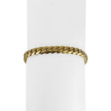 18k Yellow Gold 26.4g Solid Vintage 6mm Men's Cuban Link Bracelet Italy 8.25"